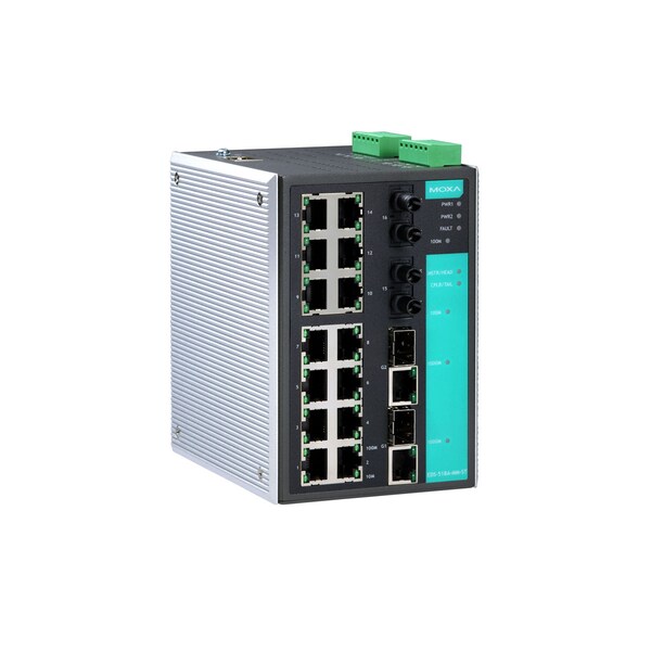 Moxa Mgd Gigabit Eth. Swtch W/ 14 10/100Baset(X)Ports, Eds-518A-Mm-St-T - EDS-518A-MM-ST-T