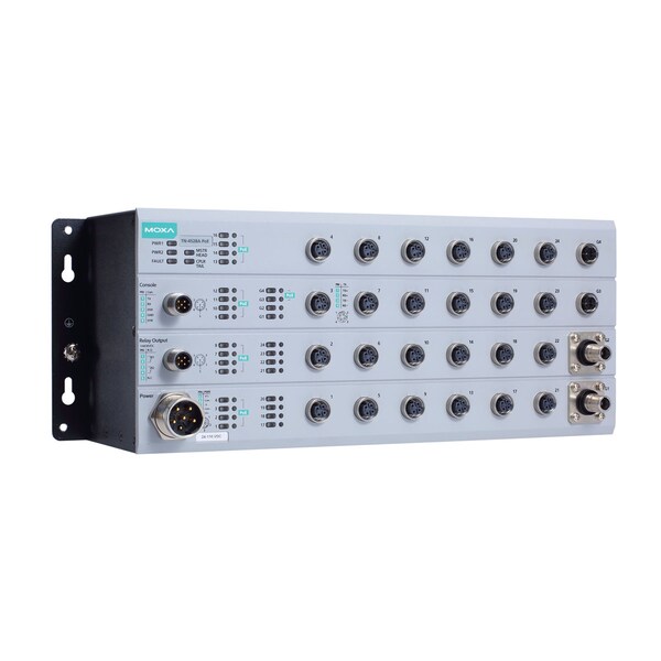 Moxa L2MgdEthSwtch, 16 10/100w/802.3Poe+, Tn-4528A-16Poe-2Gpoe-2Godc-Wv-Ct-T - TN-4528A-16POE-2GPOE-2GODC-WV-CT-T