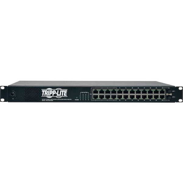 Tripp Lite Port Gigabit Ethernet Switch 12 Outlet PDU 2 SFP 8 POE+ Ports 24 - NSU-G24C2P08