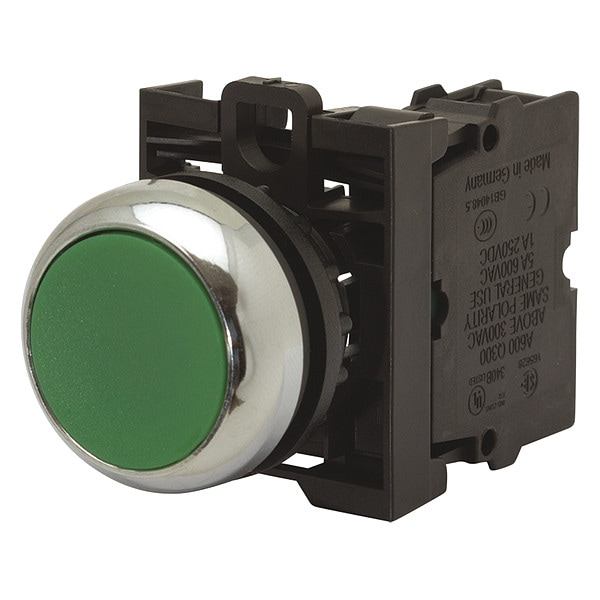 Eaton IllumPushButton, Voltaje Completo, Verde, 1 Normalmente Abierto - M22-DRL-G-K10-G