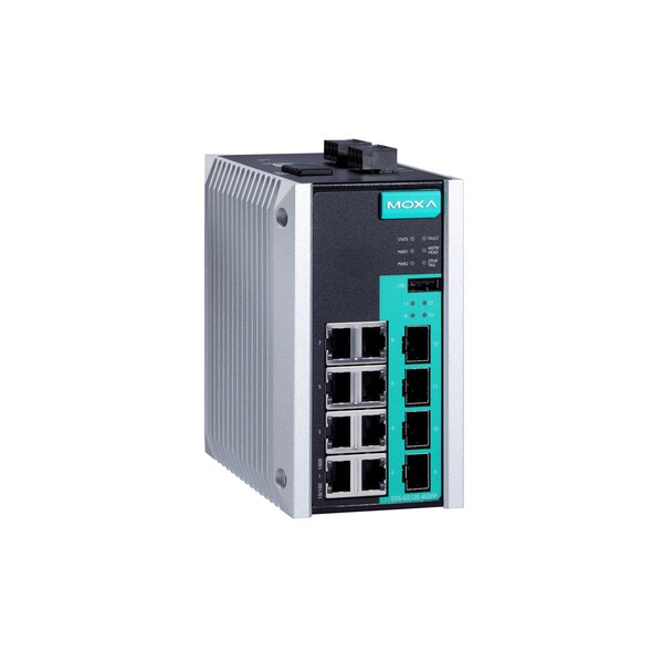 Moxa Mgd Full Gigabit Eth. Swtch W/ 8 10/100/1000Baset(X), Eds-G512E-4Gsfp - EDS-G512E-4GSFP