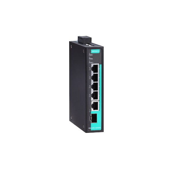 Moxa Unmgd Full Gigabit Eth. Swtch W/ 4 10/100/1000Baset, Eds-G205-1Gtxsfp - EDS-G205-1GTXSFP