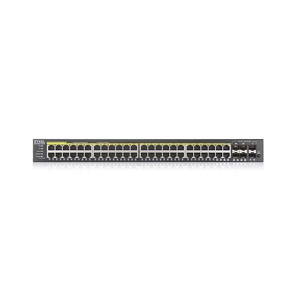Zyxel 48-port GbE L2 PoE Switch with GbE Uplink - GS222050HP
