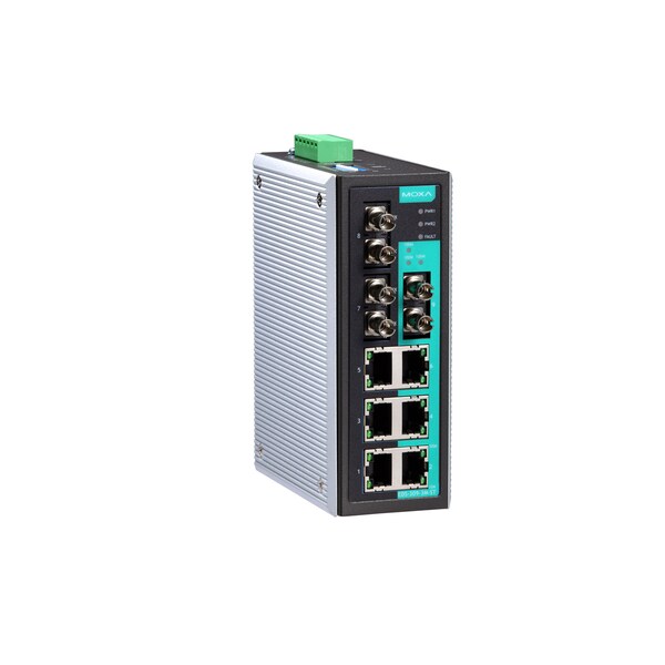 Moxa Indust. Unmgd Eth. Swtch W/ 6 10/100Baset(X)Ports, Eds-309-3M-St - EDS-309-3M-ST