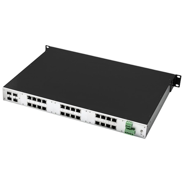Avcomm 28-Port Industrial Unmanaged Ethernet Switch - 428GX4-SC-AC2