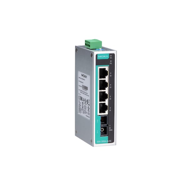 Moxa Unmanaged Switch W/ 4 10/100Base T(X)Ports, Eds-205A-M-Sc - EDS-205A-M-SC
