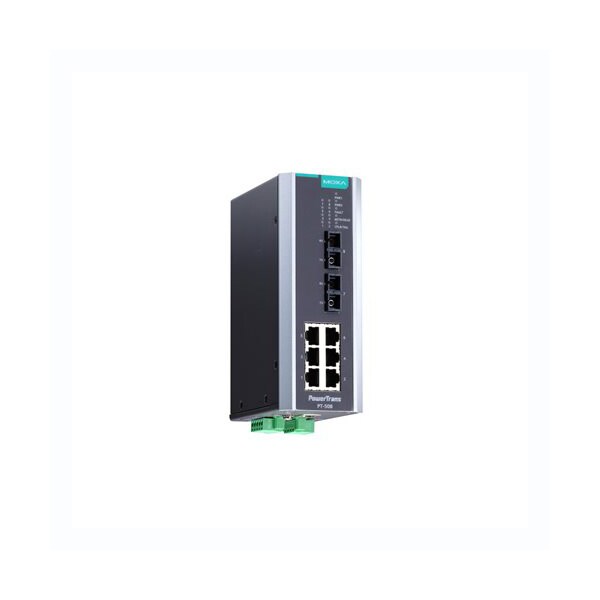 Moxa Iec 61850-3 Mgd Eth. Swtch W/ 6 10/100Baset(X)Ports, Pt-508-Mm-Sc-24 - PT-508-MM-SC-24