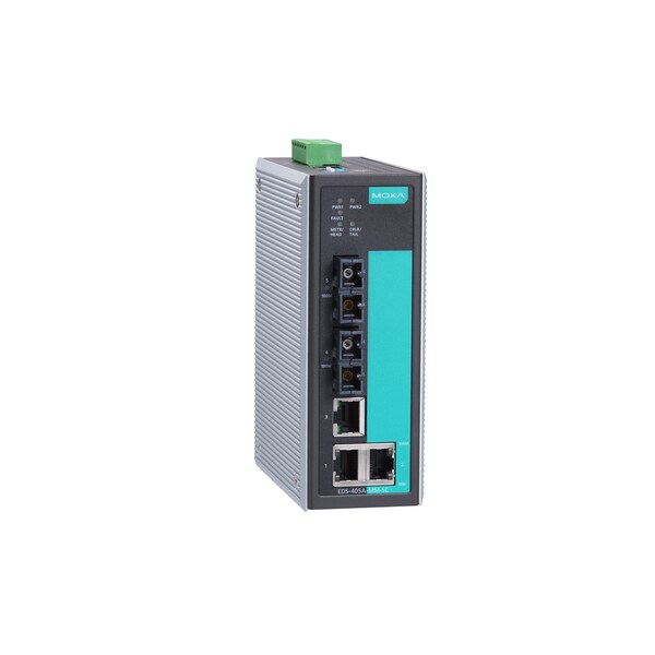Moxa Entry-Level Mgd Eth. Swtch W/ 3 10/100Baset(X)Ports, Eds-405A-Ss-Sc - EDS-405A-SS-SC