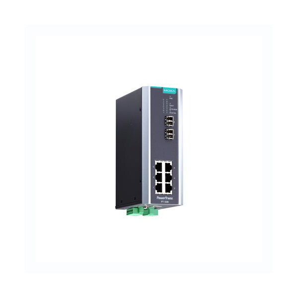 Moxa Iec 61850-3 Mgd Eth. Swtch W/ 6 10/100Baset(X)Ports, Pt-508-Ss-Lc-Hv - PT-508-SS-LC-HV