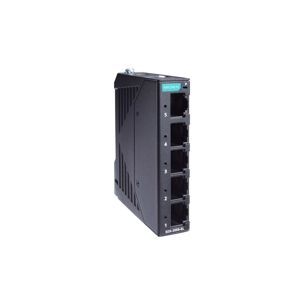 Moxa 5Port Entry-Level Unmgd Swtch, 5 Fast TpPorts, -10 To 60 Degrees C, Eds-2005-El - EDS-2005-EL