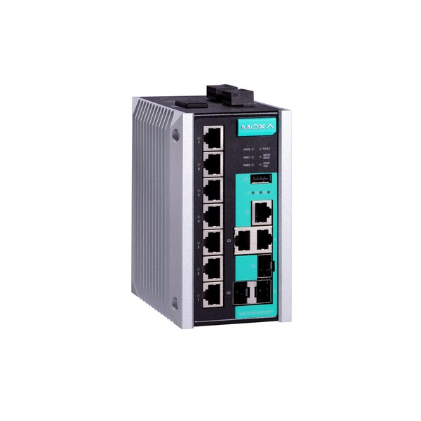 Moxa Mgd Gigabit Eth. Swtch W/ 7 10/100Baset(X)Ports, Eds-510E-3Gtxsfp-T - EDS-510E-3GTXSFP-T