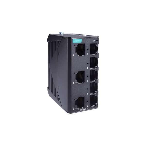 Moxa 8Port Entry-Level Unmgd Swtch, 8 Fast TpPorts, -10 To 60 Degrees C, Eds-2008-El - EDS-2008-EL