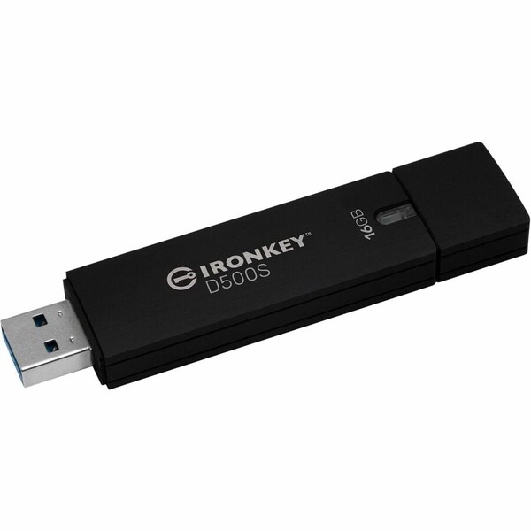 Kingston IronKey D500S 16GB USB 3.2, Gen 1 Type A Flash Drive - IKD500S/16GB