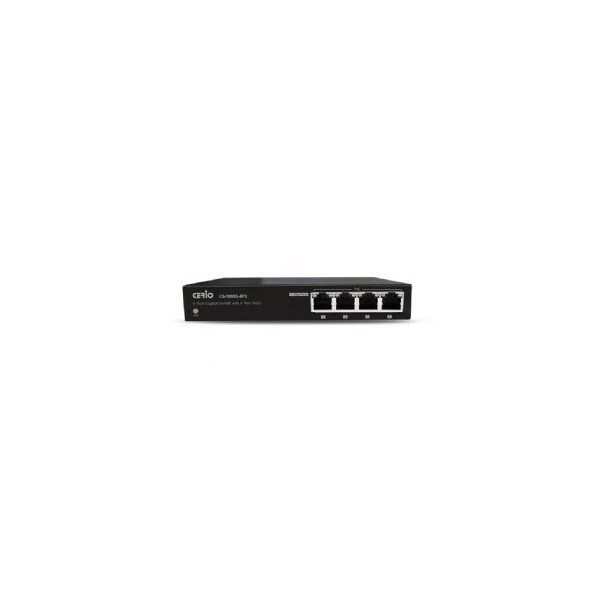 Cerio 5 Port 10/100/1000M Gigabit Switch with 4 Port PoE+, 60Watt - CS-1005G-4PX