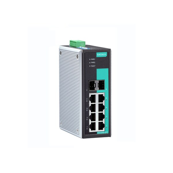 Moxa Unmgd Full Gigabit Eth. Swtch W/ 6 10/100/1000Baset(X), Eds-G308-2Sfp - EDS-G308-2SFP