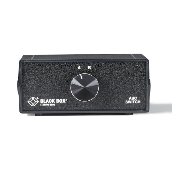 Black Box Black Box 100-Mbps ABC Manual Switch - 2.5" Height x 6" Width x 6.3" Depth - SWJ-100A