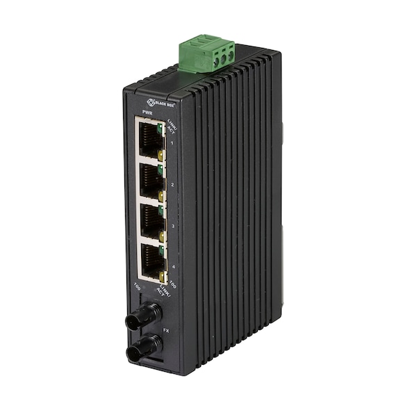 Black Box Hardened Mini Industrial Switch, 5-Port - LBH120A-H-ST