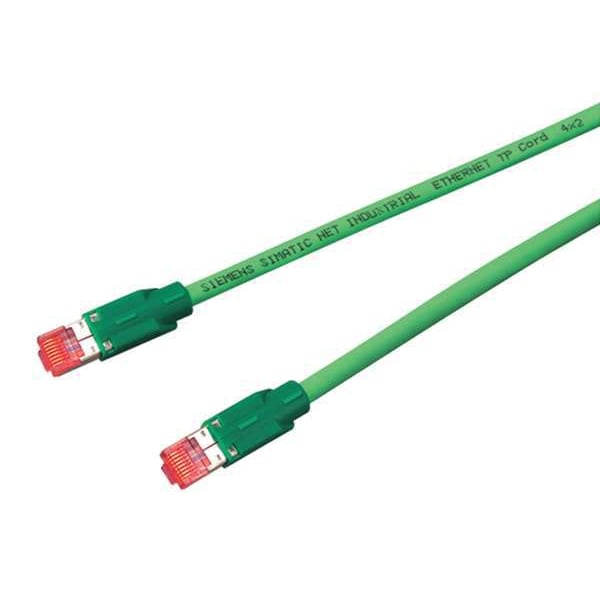 Siemens Ethernet Cable, Cat 6A, Green, 32.8 ft. - 6XV1 870-3QN10