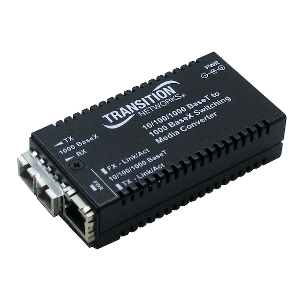 Transition Networks MINI 10/100/1000BT-1000BX, SWITCH, SC MM, 3.3V, M/GE-PSW-SX-01-NA - MGEPSWSX01NA