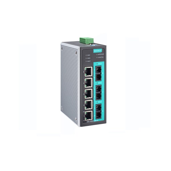 Moxa Entry-Level Mgd Eth. Swtch W/ 5 10/100Baset(X)Ports, Eds-408A-1M2S-Sc - EDS-408A-1M2S-SC