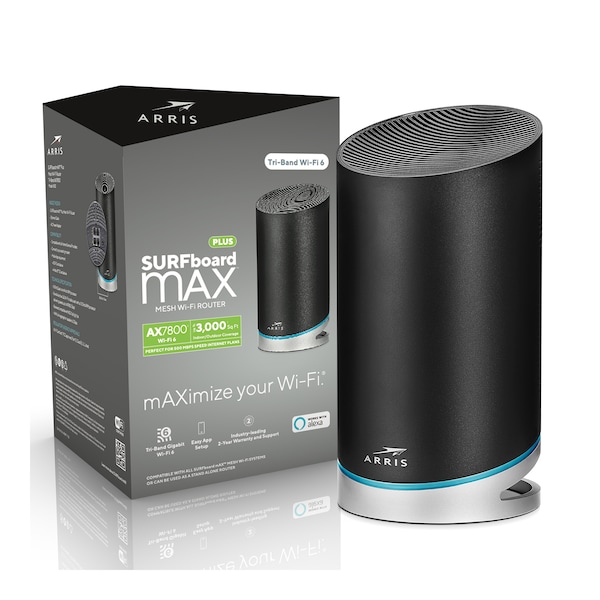 Arris SURFboard mAX AX7800 Plus Mesh Wi-Fi 6 System (2 Pack) W130 - 1001205