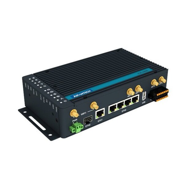 Advantech ICR-4400, GLOBAL, NAM, 5x Ethernet, 1x RS232, 1x RS485, CAN, Wi-Fi, SFP, USB, SD, Witho - ICR-4461W3