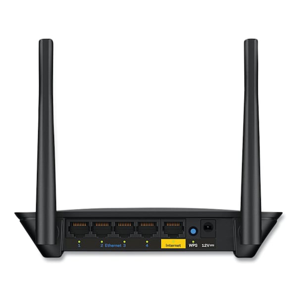 Linksys N600 Dual-Band Wireless Router, 5 Ports, 2.4 GHz/5 GHz - E2500-4B