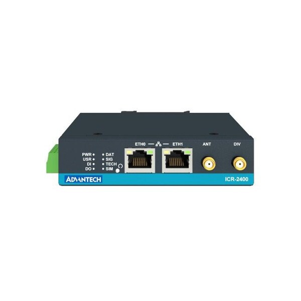 Advantech ICR-2400, NAM, 2x Ethernet , 1x RS232, 1x RS485, Metal, Without Accessories - ICR-2441