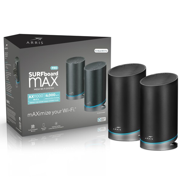 Arris SURFboard mAX AX11000 Pro Mesh Wi-Fi 6 System (2 Pack) W133 - 1000768