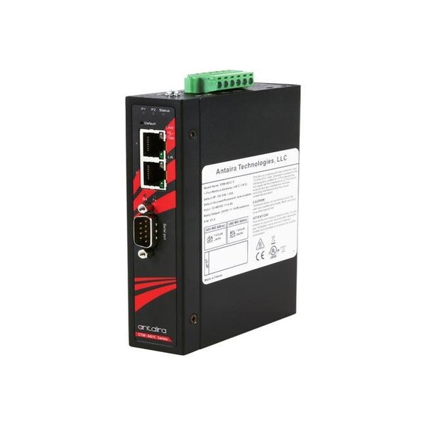 Antaira Industrial Modbus TCP two Ethernet port to  one Serial 232,422,485 RTU/ASCII Gateway - STM-601C