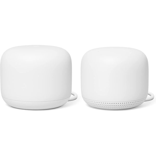 Google Nest Wifi AC2200 Mesh System Router and Point   Snow 2PK - GOOGA00822-US