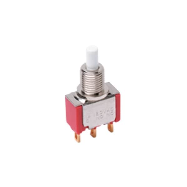 Interruptor de botón pulsador de componentes C&K, Dpdt, Vertical, 1A, 28Vdc, 6 orificios de PCB, terminal de soldadura, montaje en orificio recto - 8221SD9CGE