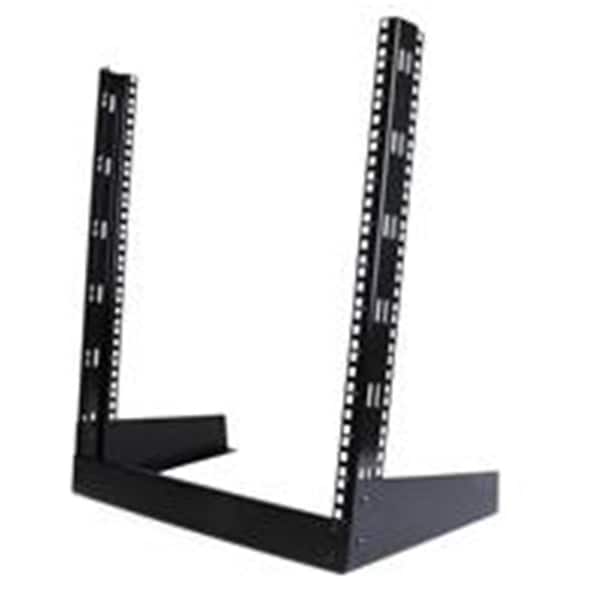 Dynamicfunction 12U 19 in. Desktop Open Frame 2 Post Rack - Black - DY3329263
