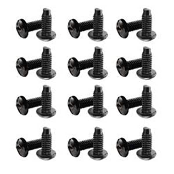 Cmple 10 - 32 x 0.5 in. Rack Mounting Screws, Black Oxide, 25PK - 2095-N