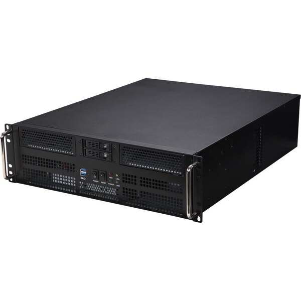 Athena Computer Power Athena Power  5.25 in. 550-800W Server Case Athena Power 2U Micro Redundant Rackmount, Black - RM-3U8G525