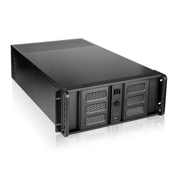 Monoprice KIT 4U High Performance Case with 8-inch LCD and 14 PCI Slots_ Black - 10845