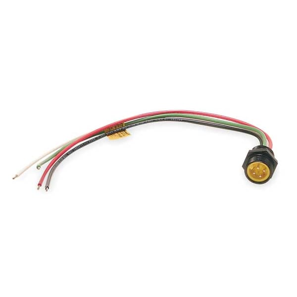 Receptáculo de rosca externa de Brad Harrison, 4, macho, 16 AWG - 1R4006A20A120