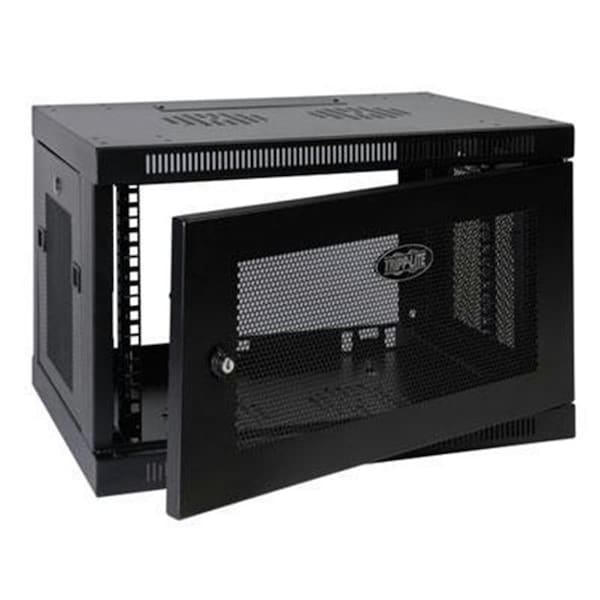 Doomsday 9U Wall Mount Rack Enclosure Cabinet with Door and Side Panels-Black - DO61337
