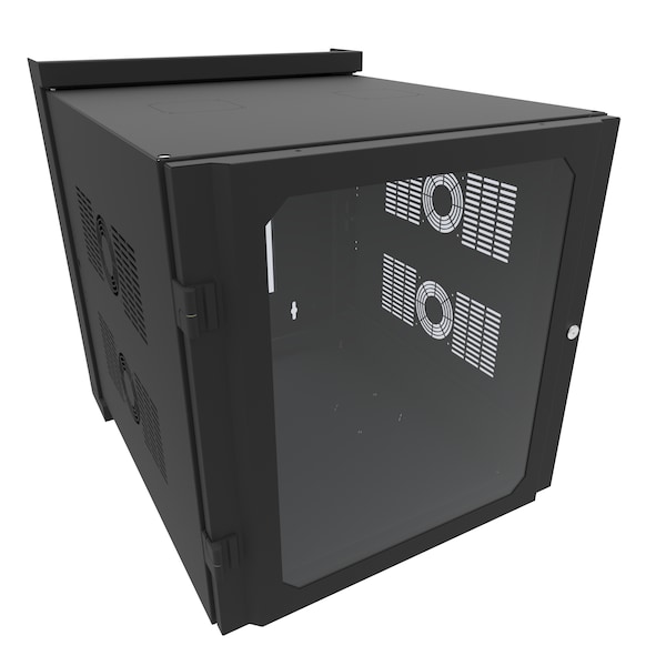 Hammond 12U 29D SWING-OUT WALL CABINET - HWM2412U26WDBK
