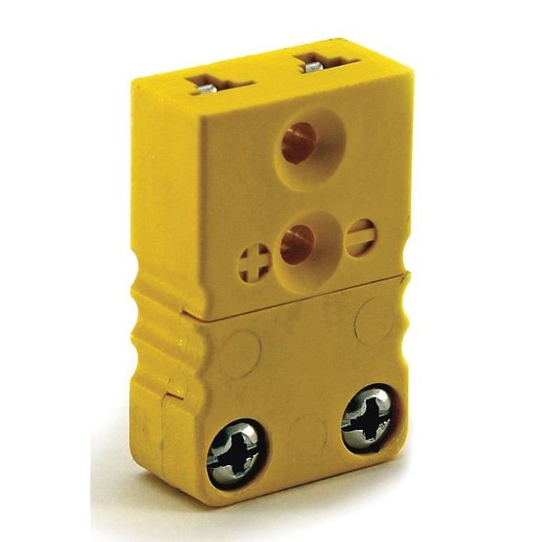 Enchufe para termopar Dayton, tipo K, amarillo, 2 pines - 36GK90