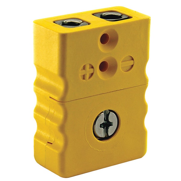 Jack de termopar Dayton, K, estándar, amarillo, 2 pines - 36GL04