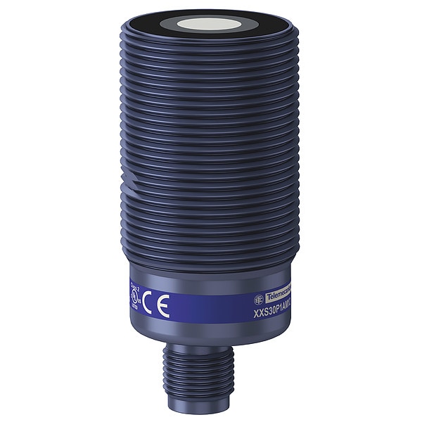 Sensor ultrasónico cilíndrico de Telemecanique Sensors, carcasa de PBT - XXS30P1AM12