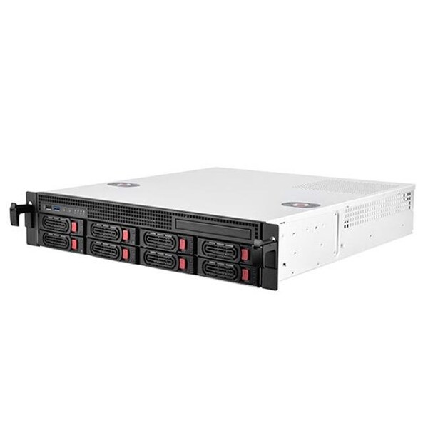 Silverstone SilverStone Technologies RM21-308 3.5-2.5 in. 2U 8-Bay Micro-ATx Rackmount Server Chassis - RM21-308