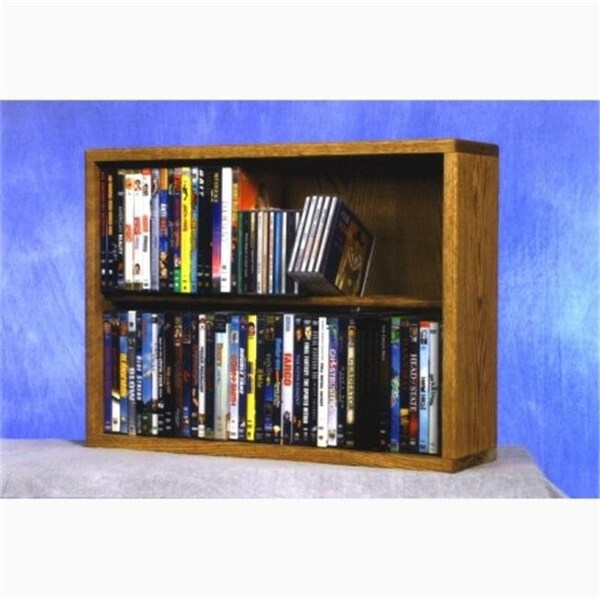 Wood Shed Wood Shed 215-24 Combo Solid Oak 2 Row Dowel CD-DVD Cabinet Tower - 215-24 COMBO