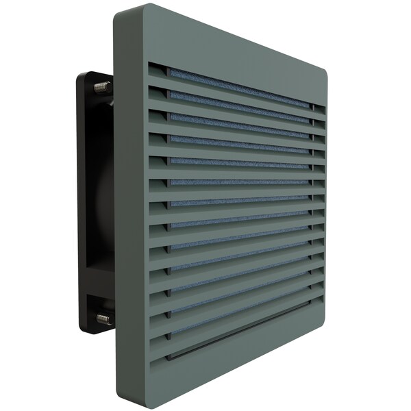 Hammond Fan Kit, 120 MM Fan 115V, Filter, Grill, Guard, Cord / Gray - DNFF120GY115