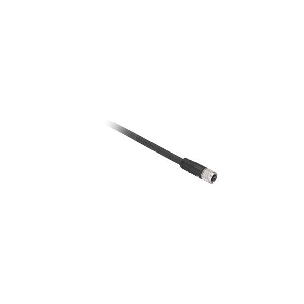 Cable recto con conector hembra M12 de Telemecanique Sensors de 5 metros de largo - XZCP29P11L5