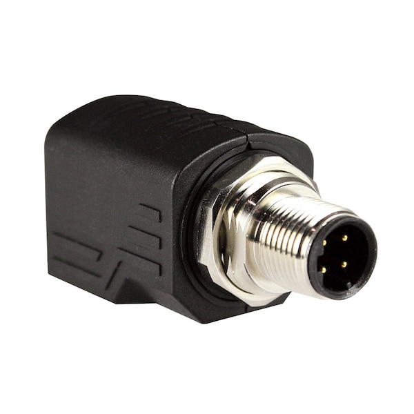 Asi M12 to RJ45 Adapter, M12 To RJ45 Bulkhead Connector, Male M12 D-Coded, Thru Panel Straight Adapter - ASITPA-4512MD-S