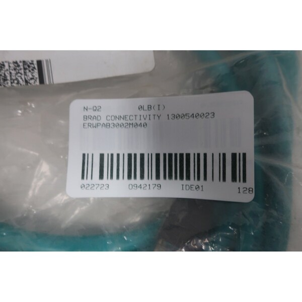 Cable de cordón de 4 metros de Ethernet enchufe RJ45 a receptáculo M12 de Brad Harrison - 1300540023 ERWPAB3002M040