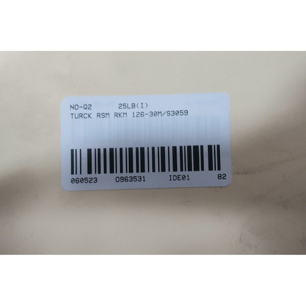 Turck Mini Fast 30M 600V-Ac Cordset Cable - RSM RKM 126-30M/S3059