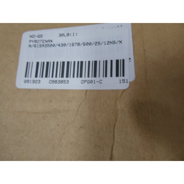 CABLE CALEFACTOR DE RASTREO DE CALOR Pyrotenax 1678W 430FT 600V-AC CABLE DE CORDÓN - A/61SA3500/430/1678/600/25/12NS/X